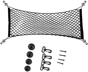 Car Cargo Net, Elastic Stretchable Car Trunk Cargo Storage Net with Hooks, Double-Layer Nylon Truck Organizer Mesh, Vehicle Interior Accessories for Most SUVs, Trucks (35.4x15.7 inch/90×40 cm) Car Cargo Net, Elastic Stretchable Car Trunk Cargo Storage Net with Hooks, Double-Layer Nylon Truck Organizer Mesh, Vehicle Interior Accessories for Most SUVs, Trucks (35.4x15.7 inch/90×40 cm)