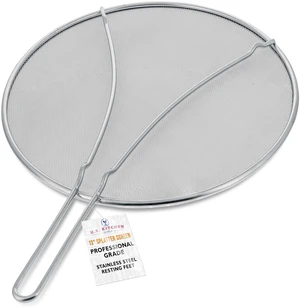 Stainless Steel Splatter Guard 13" Fine Mesh Cover, Grease & Oil, Splatter Screen for Frying Pan, Cooking Pots, with Resting Feet Stainless Steel Splatter Guard 13" Fine Mesh Cover, Grease & Oil, Splatter Screen for Frying Pan, Cooking Pots, with Resting Feet