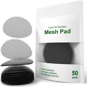 Plant Pot Drainage Hole Mesh Pads, 2-Inch, 50-Pack | Round Flower Pot Drainage Covers, Prevent Soil Loss, Durable Reusable, Bonsai Bottom Grid Mat, Gardening Essentials Plant Pot Drainage Hole Mesh Pads, 2-Inch, 50-Pack | Round Flower Pot Drainage Covers, Prevent Soil Loss, Durable Reusable, Bonsai Bottom Grid Mat, Gardening Essentials