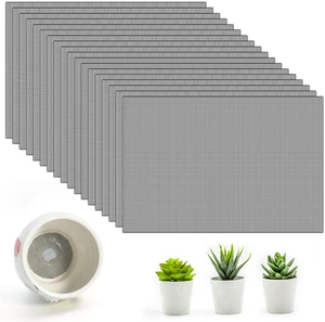 18pcs Flower Pot Hole Mesh Pad, 11.8x7.8 Inch Planter Mesh Drainage Screen, DIY Drainage Netting Pot Bottom Grid Mat Keep Soil from Flowing Away 18pcs Flower Pot Hole Mesh Pad, 11.8x7.8 Inch Planter Mesh Drainage Screen, DIY Drainage Netting Pot Bottom Grid Mat Keep Soil from Flowing Away