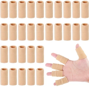30 Pcs Finger Sleeves for Arthritis Trigger Finger,Beige | Includes Storage Bag Elastic Thumb Protector for Pain Relief Arthritis Trigger Finger Sports Basketball Baseball 30 Pcs Finger Sleeves for Arthritis Trigger Finger,Beige | Includes Storage Bag Elastic Thumb Protector for Pain Relief Arthritis Trigger Finger Sports Basketball Baseball