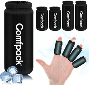4PCS Finger Sleeves Gel Ice Pack for Pain Relief, Hot Cold Therapy | Compression Finger Brace Ice Packs for Injuries, Trigger Finger, Arthritis, Knuckle Immobilization, Gout, Sprain 4PCS Finger Sleeves Gel Ice Pack for Pain Relief, Hot Cold Therapy | Compression Finger Brace Ice Packs for Injuries, Trigger Finger, Arthritis, Knuckle Immobilization, Gout, Sprain