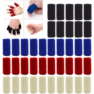 Finger Sleeves Protectors, Black, Blue, Red, Beige, 40 Pcs | For Arthritis, Trigger Finger Splint, Thumb Support, Pain Relief and Support Finger Sleeves Protectors, Black, Blue, Red, Beige, 40 Pcs | For Arthritis, Trigger Finger Splint, Thumb Support, Pain Relief and Support