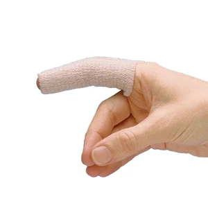 Tapered Elastic Finger Sleeve, Pack of 6 Sleeves for Edema and Swelling, Compression for Relief of Swollen Joints, Finger Injury Recovery, Size Small/Medium Sleeve Tapered Elastic Finger Sleeve, Pack of 6 Sleeves for Edema and Swelling, Compression for Relief of Swollen Joints, Finger Injury Recovery, Size Small/Medium Sleeve