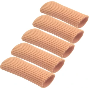 Toe Caps Sleeves Cushions Protectors Tubes Fabric & Gel Lining Finger Toe Separator for Bunion, Hammer Toe, Callus, Corn, Blister (Medium, 5 Pack) Toe Caps Sleeves Cushions Protectors Tubes Fabric & Gel Lining Finger Toe Separator for Bunion, Hammer Toe, Callus, Corn, Blister (Medium, 5 Pack)