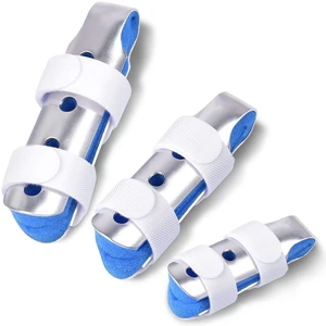 Finger Splint, 3-Size Set for Middle, Pinky & Thumb, Lightweight | Great for Seniors & Active Adults, Helps Immobilize for Recovery, Comfort Cushion Design, Breathable, Aluminum Support Finger Splint, 3-Size Set for Middle, Pinky & Thumb, Lightweight | Great for Seniors & Active Adults, Helps Immobilize for Recovery, Comfort Cushion Design, Breathable, Aluminum Support