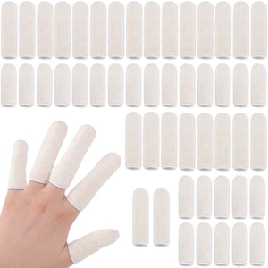 50 Pcs Cotton Finger Cot Cotton Finger Protector Sleeves | Cotton Gauze Thumb Sleeves for Cut Injury Wounds, Fingertips Protective Covers for Gardening Fitness Cargo Handling 50 Pcs Cotton Finger Cot Cotton Finger Protector Sleeves | Cotton Gauze Thumb Sleeves for Cut Injury Wounds, Fingertips Protective Covers for Gardening Fitness Cargo Handling