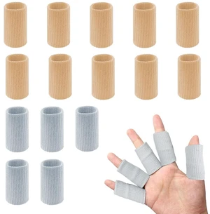 20 Pcs Finger Sleeves Protectors, Elastic Sport Finger Sleeves,Skin Tone/Grey 20 Pcs Finger Sleeves Protectors, Elastic Sport Finger Sleeves,Skin Tone/Grey