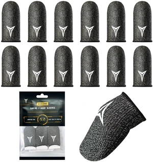 12 Pack Black,Silver Fiber Gaming Finger Sleeves for Mobile Gaming | Anti-slip,Smooth Operation, Anti-Sweat, Extremely Thin, Finger Gloves Fit Mobile Phone Tablet Devices 12 Pack Black,Silver Fiber Gaming Finger Sleeves for Mobile Gaming | Anti-slip,Smooth Operation, Anti-Sweat, Extremely Thin, Finger Gloves Fit Mobile Phone Tablet Devices