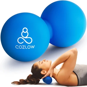 Peanut Massage Ball - Deep Tissue Therapy, Pain Relief - Cobalt Blue | Cozlow 5" double lacrosse silicone massage ball, trigger point roller for mobility, acupressure tool for myofascial release Peanut Massage Ball - Deep Tissue Therapy, Pain Relief - Cobalt Blue | Cozlow 5" double lacrosse silicone massage ball, trigger point roller for mobility, acupressure tool for myofascial release