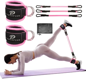 Ankle Resistance Bands with Cuffs: Women Ankle Strap Band for Working Out - Ankle Resistance Bands for Glutes Hip & Leg Butt Training Workout Exercise Equipment Ankle Resistance Bands with Cuffs: Women Ankle Strap Band for Working Out - Ankle Resistance Bands for Glutes Hip & Leg Butt Training Workout Exercise Equipment
