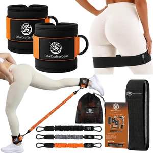 Ankle Resistance Bands with Cuffs & Bonus Fabric Resistance Bands for Working Out Home Workout Set for Legs, Glutes, Yoga, Pilates, Strength Training Women & Men Includes Bag & Guide Ankle Resistance Bands with Cuffs & Bonus Fabric Resistance Bands for Working Out Home Workout Set for Legs, Glutes, Yoga, Pilates, Strength Training Women & Men Includes Bag & Guide