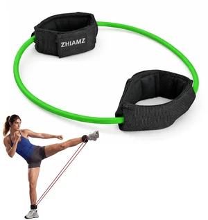 Leg Resistance Band Exercise Cord with Non-Slip Padded Ankle Cuffs, Ankle Bands for Working Out, Portable for the Gym or At Home Workout Equipment (Green (Light)) Leg Resistance Band Exercise Cord with Non-Slip Padded Ankle Cuffs, Ankle Bands for Working Out, Portable for the Gym or At Home Workout Equipment (Green (Light))