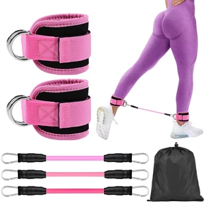 Ankle Resistance Bands with Cuffs for Women & Men, Leg & Glute Workout Set | 1030lbs Workout Equipment,Ankle Weights, Portable Home Gym Exercise Bands for Kickbacks, Hip Thrusts, Yoga Ankle Resistance Bands with Cuffs for Women & Men, Leg & Glute Workout Set | 1030lbs Workout Equipment,Ankle Weights, Portable Home Gym Exercise Bands for Kickbacks, Hip Thrusts, Yoga