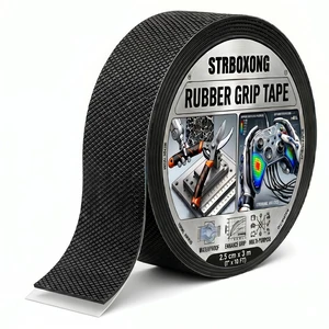 Rubber Grip Tape, Rubberized Friction Tape, Non Abrasive Black Adhesive Grip Tape Roll, 1 Inch x 10 Feet, Handle Grip Tape for Tools, Equipment Handles, Handrails, Ladders, Pull Up Bars Rubber Grip Tape, Rubberized Friction Tape, Non Abrasive Black Adhesive Grip Tape Roll, 1 Inch x 10 Feet, Handle Grip Tape for Tools, Equipment Handles, Handrails, Ladders, Pull Up Bars