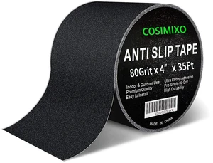 4" x 35Ft Heavy Duty Anti Slip Tape,Best 80grit Friction,Grip,Abrasive for Stairs Outdoor/Indoor Waterproof Grip Tape Safety Non Skid Tread Staircases Anti-Slip Traction Tape Black 4" x 35Ft Heavy Duty Anti Slip Tape,Best 80grit Friction,Grip,Abrasive for Stairs Outdoor/Indoor Waterproof Grip Tape Safety Non Skid Tread Staircases Anti-Slip Traction Tape Black