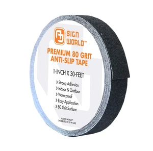 Best Anti-Slip Grip Tape, 1" x 30 FT, Black Color, 80 Grit, Industrial Grade, Indoor, Outdoor (1-Inch x 30 Feet Roll) Best Anti-Slip Grip Tape, 1" x 30 FT, Black Color, 80 Grit, Industrial Grade, Indoor, Outdoor (1-Inch x 30 Feet Roll)