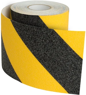 Heavy Duty Anti-Slip Grip Tape, Anti Slip Traction Tape, Non-Slip Tape, 6 Inches × 30 Foot, Black + Yellow, 80 Grit, Strong Adhesive, for Staircase, Ladder, Ramp, etc. | Traction, Non Slip Tape Heavy Duty Anti-Slip Grip Tape, Anti Slip Traction Tape, Non-Slip Tape, 6 Inches × 30 Foot, Black + Yellow, 80 Grit, Strong Adhesive, for Staircase, Ladder, Ramp, etc. | Traction, Non Slip Tape