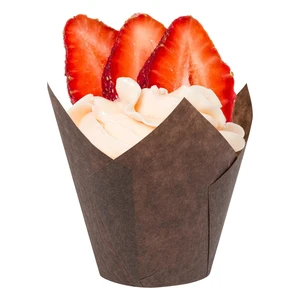 Tulip Cupcake & Muffin Liners 50gsm Mini Floral Baking Cups 250 Pcs Natural & Non Toxic Paper Wrappers for Wedding, Bakery, & Party Supplies, Brown Tulip Cupcake & Muffin Liners 50gsm Mini Floral Baking Cups 250 Pcs Natural & Non Toxic Paper Wrappers for Wedding, Bakery, & Party Supplies, Brown