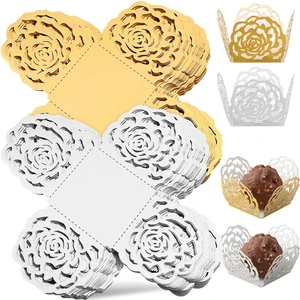 100Pcs Truffle Wrapper Liners, Paper Mini Cupcake Liners Chocolate Candy Transfer Sheets, Peanut Cupcake Wrappers Dessert Tray Muffin Baking Cups for Birthday Wedding Decoration 100Pcs Truffle Wrapper Liners, Paper Mini Cupcake Liners Chocolate Candy Transfer Sheets, Peanut Cupcake Wrappers Dessert Tray Muffin Baking Cups for Birthday Wedding Decoration