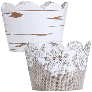 Birch & Burlap Cupcake Wrappers, 48 Count - Weddings Birch & Burlap Cupcake Wrappers, 48 Count - Weddings