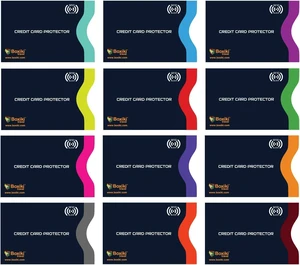 RFID Blocking Sleeves, Set with Color Coding | Identity Theft Prevention RFID Blocking Envelopes Set of 12 Credit Card Sleeves (Navy Blue) RFID Blocking Sleeves, Set with Color Coding | Identity Theft Prevention RFID Blocking Envelopes Set of 12 Credit Card Sleeves (Navy Blue)