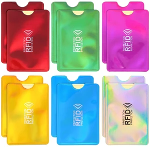 RFID Blocking Sleeves Set, Aluminum Foil Slim Design (12) | Waterproof Identity Theft Protection Secure Sleeves Set, Credit Card Protector RFID Blocking Sleeve, 6 Color RFID Blocking Sleeves Set, Aluminum Foil Slim Design (12) | Waterproof Identity Theft Protection Secure Sleeves Set, Credit Card Protector RFID Blocking Sleeve, 6 Color