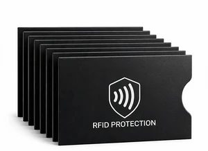 RFID Blocking Sleeves, 8 Pack, Slim Credit Card Holder Protector | NFC Blocker for Cards & ID, Water & Tear Resistant, Fits Wallet, Travel Security & Identity Theft Prevention RFID Blocking Sleeves, 8 Pack, Slim Credit Card Holder Protector | NFC Blocker for Cards & ID, Water & Tear Resistant, Fits Wallet, Travel Security & Identity Theft Prevention