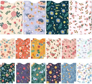 32 Pcs Credit Card RFID Sleeves Flower Blocking Include 24 Credit Card Sleeves 8 Passport Protectors Waterproof Identity Theft Protection Women RFID Protector 32 Pcs Credit Card RFID Sleeves Flower Blocking Include 24 Credit Card Sleeves 8 Passport Protectors Waterproof Identity Theft Protection Women RFID Protector