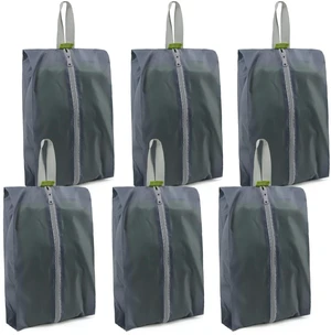 Grey Shoe Organizer Set - 6 Pack Shoe Bags For Travel with Zipper Closure and Handle,Stylish and Portable Nylon Shoe Storage for Men and Women's Travel Gifts and Home Storage Grey Shoe Organizer Set - 6 Pack Shoe Bags For Travel with Zipper Closure and Handle,Stylish and Portable Nylon Shoe Storage for Men and Women's Travel Gifts and Home Storage