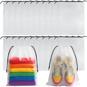 20 Pcs Clear Shoe Bags for Travel Storage, 11.8"x15.7" Shoe Bag Bulk | Drawstring Large Shoe Bags for Sneakers, Waterproof Plastic Travel Shoe Bags, Wet Bag for Swimsuit, Travel Beach Essentials 20 Pcs Clear Shoe Bags for Travel Storage, 11.8"x15.7" Shoe Bag Bulk | Drawstring Large Shoe Bags for Sneakers, Waterproof Plastic Travel Shoe Bags, Wet Bag for Swimsuit, Travel Beach Essentials
