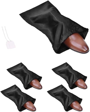 4 Pack Shoe Bags for Travel Satin Fabric Shoe Bag with Drawstring for Men Women Travel Protecting Storing Shoes 4 Pack Shoe Bags for Travel Satin Fabric Shoe Bag with Drawstring for Men Women Travel Protecting Storing Shoes