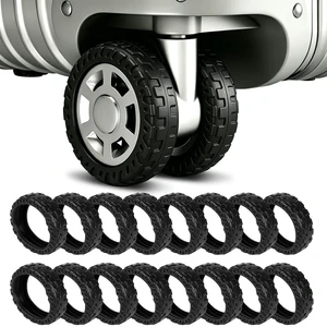 16 PCS Luggage Wheel Covers, Silicone Protective Covers for 2.2-2.6 inches, Wear-Resistant & Anti-Noise Luggage Wheel Protectors, Travel Accessories (Black) 16 PCS Luggage Wheel Covers, Silicone Protective Covers for 2.2-2.6 inches, Wear-Resistant & Anti-Noise Luggage Wheel Protectors, Travel Accessories (Black)