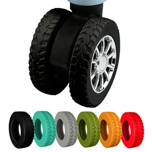 8Pcs Silicone Luggage Wheel Covers for 2-2.4" Spinner Wheels,Black | For exposed double suitcase wheels;Upgraded Luggage Travel Accessories,Helps reduce daily rolling noise and surface wear. 8Pcs Silicone Luggage Wheel Covers for 2-2.4" Spinner Wheels,Black | For exposed double suitcase wheels;Upgraded Luggage Travel Accessories,Helps reduce daily rolling noise and surface wear.