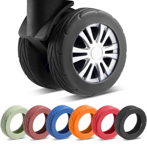 8Pcs Upgrade Luggage Wheel Covers, Travel Accessories (Black) | Wear-resistant & anti-noise silicone covers. Fits 2-2.4" wheels. Protects suitcase wheels. Travel essential for suitcases 8Pcs Upgrade Luggage Wheel Covers, Travel Accessories (Black) | Wear-resistant & anti-noise silicone covers. Fits 2-2.4" wheels. Protects suitcase wheels. Travel essential for suitcases