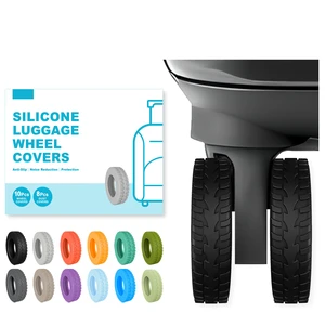 10Pcs Upgrade Luggage Wheel Covers, Suitcase Wheel Protector (Black) | Carry on Wheel Covers, Silent Silicone Protectors for 2-2.4" Spinner Wheels, Wear-Resistant, Travel Essential for Suitcases 10Pcs Upgrade Luggage Wheel Covers, Suitcase Wheel Protector (Black) | Carry on Wheel Covers, Silent Silicone Protectors for 2-2.4" Spinner Wheels, Wear-Resistant, Travel Essential for Suitcases