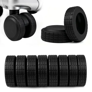 8 Pcs Luggage Wheel CoversSilicone Protectors for 2-2.4" Suitcase Wheels, Wear-Resistant, Silent Rolling & Shock-Absorbing Travel Accessories (Black) 8 Pcs Luggage Wheel CoversSilicone Protectors for 2-2.4" Suitcase Wheels, Wear-Resistant, Silent Rolling & Shock-Absorbing Travel Accessories (Black)
