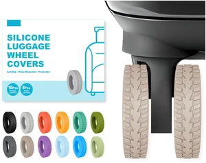 10Pcs Upgrade Luggage Wheel Covers, Suitcase Wheel Protector (Sand) | Carry on Wheel Covers, Silent Silicone Protectors for 2-2.4" Spinner Wheels, Wear-Resistant, Travel Essential for Suitcases 10Pcs Upgrade Luggage Wheel Covers, Suitcase Wheel Protector (Sand) | Carry on Wheel Covers, Silent Silicone Protectors for 2-2.4" Spinner Wheels, Wear-Resistant, Travel Essential for Suitcases