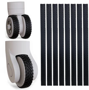 Waterproof Luggage Wheel Covers - 8 Pcs Super Sticky Protector, Anti-Shedding, Silent Noise Reduction, Shock Absorbing Caster Cover for Carry-On (Black) Waterproof Luggage Wheel Covers - 8 Pcs Super Sticky Protector, Anti-Shedding, Silent Noise Reduction, Shock Absorbing Caster Cover for Carry-On (Black)
