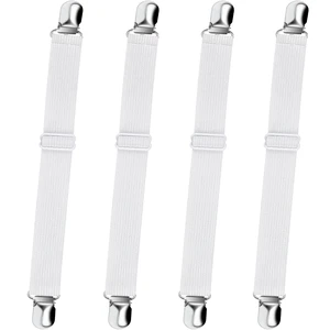 Sheet Straps, Adjustable Elastic Bed Sheet Holder, 4pcs White | Keep Sheet Firm & Tight, Non-Slip Strong Gripping Sheet Clips, Max Stretch 26.8'' for Crib to King Size Bed, Easy to Install Sheet Straps, Adjustable Elastic Bed Sheet Holder, 4pcs White | Keep Sheet Firm & Tight, Non-Slip Strong Gripping Sheet Clips, Max Stretch 26.8'' for Crib to King Size Bed, Easy to Install