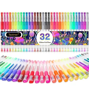 Glitter Gel Pens, 32 Colors Neon Glitter Pens, Colored Gel Markers | 40% More Ink Fine Point Art Markers Set for Adult Coloring Books, Drawing Art Supplies, School Journaling, Scrapbook Supplies Glitter Gel Pens, 32 Colors Neon Glitter Pens, Colored Gel Markers | 40% More Ink Fine Point Art Markers Set for Adult Coloring Books, Drawing Art Supplies, School Journaling, Scrapbook Supplies