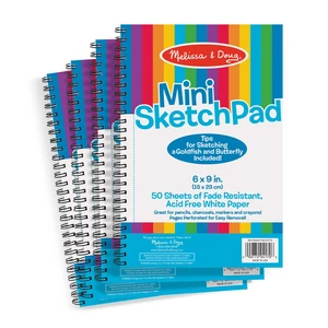 Mini-Sketch Spiral-Bound Pad (6 x 9 inches) - 4-Pack Sketch Book for Kids, Kids Drawing Paper, Drawing and Coloring Pads Mini-Sketch Spiral-Bound Pad (6 x 9 inches) - 4-Pack Sketch Book for Kids, Kids Drawing Paper, Drawing and Coloring Pads