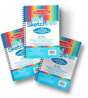 Drawing Paper, Sketch Pad, 3-Pack Bundle for Coloring, Writing or Painting (6 x 9 inches) - 50 Sheets Each, Kids Drawing Pad & Art Supplies for Kids Ages 3+ Drawing Paper, Sketch Pad, 3-Pack Bundle for Coloring, Writing or Painting (6 x 9 inches) - 50 Sheets Each, Kids Drawing Pad & Art Supplies for Kids Ages 3+