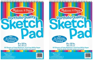 Drawing Paper, Sketch Pad, 2-Pack Bundle for Coloring, Writing or Painting (9 x 12 inches) - 50 Sheets Each, Kids Drawing Pad & Art Supplies for Kids Ages 3+ - FSC Certified Drawing Paper, Sketch Pad, 2-Pack Bundle for Coloring, Writing or Painting (9 x 12 inches) - 50 Sheets Each, Kids Drawing Pad & Art Supplies for Kids Ages 3+ - FSC Certified