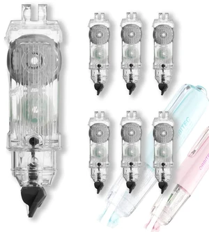 Refillable Retractable Quick Dry Correction Tape Refills, 6 Counts | Mini Small Aesthetic Cute White Correction Tape,with Easy to Use Kawaii Pen Shaped Applicator,for School Office Supplies Refillable Retractable Quick Dry Correction Tape Refills, 6 Counts | Mini Small Aesthetic Cute White Correction Tape,with Easy to Use Kawaii Pen Shaped Applicator,for School Office Supplies