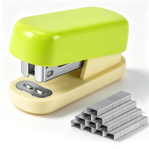 Mini Stapler with 830 Staples, Small Cute Desk Staplers, 25 Sheet Capacity, Green Mini Stapler with 830 Staples, Small Cute Desk Staplers, 25 Sheet Capacity, Green