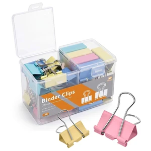 30 Count Medium and Large Binder Clips, 2 Sizes Paper Binder Clips (1.25inch 1.6inch), Metal Paper Clamps for Office and Home (Multicolor) 30 Count Medium and Large Binder Clips, 2 Sizes Paper Binder Clips (1.25inch 1.6inch), Metal Paper Clamps for Office and Home (Multicolor)
