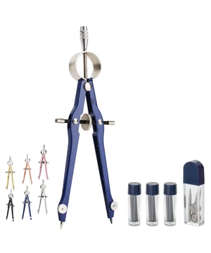 Professional Compass for Geometry, Extra Lead | Metal Compass Drawing Tool for Students, Drafting and Engineering, Technical Drawings, Circles and Geometry Projects Professional Compass for Geometry, Extra Lead | Metal Compass Drawing Tool for Students, Drafting and Engineering, Technical Drawings, Circles and Geometry Projects