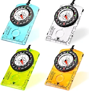 4 Pack Multifunctional Orienteering Compass, Waterproof Adjustable Declination Compass with Magnifier & Ruler, Compass for Kids, Hiking Survival Navigation Tool for Map Reading, Camping & Backpacking 4 Pack Multifunctional Orienteering Compass, Waterproof Adjustable Declination Compass with Magnifier & Ruler, Compass for Kids, Hiking Survival Navigation Tool for Map Reading, Camping & Backpacking