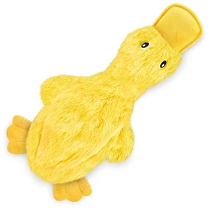 Interactive Squeaky Dog Toy - Crinkle Duck, Yellow | Stuffing Free Body, Soft, Squeaks & Crinkles, No Mess, Perfect for Moderate Chewers, Toss and Fetch Play Interactive Squeaky Dog Toy - Crinkle Duck, Yellow | Stuffing Free Body, Soft, Squeaks & Crinkles, No Mess, Perfect for Moderate Chewers, Toss and Fetch Play